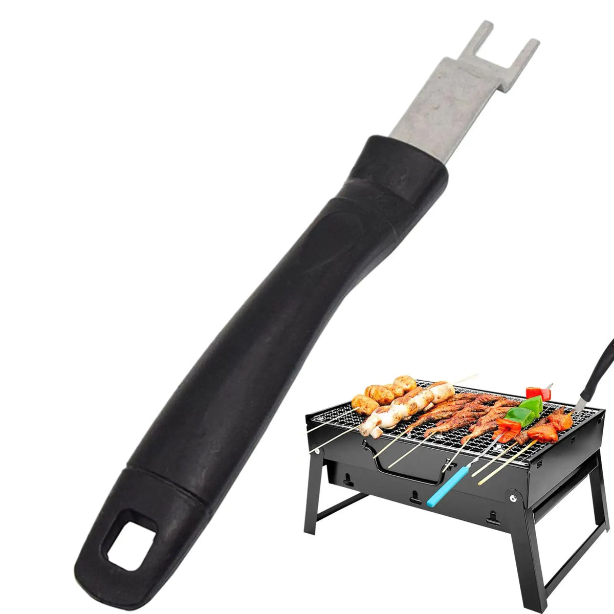 Metal Grill Grate Lifter Tool, 22cm BBQ Cooking Accessory