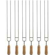 Stainless Steel U-Shaped Barbecue Fork Skewers, 6-Piece Set