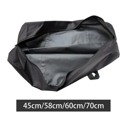 Black Oxford Cloth BBQ Grill Storage Bag, Waterproof Dustproof Cover with Zip