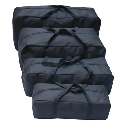 Black Oxford Cloth BBQ Grill Storage Bag, Waterproof Dustproof Cover with Zip