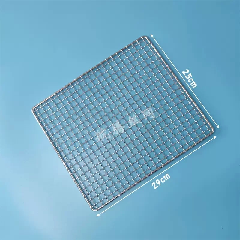 304 Stainless Steel BBQ Grill Mesh Grid, Rectangle, 1cm Mesh, 27 Sizes - 29X25CM
