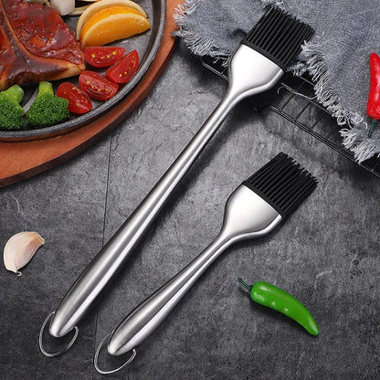 Silicone BBQ Basting Brush, Long or Short Style, 2-Set