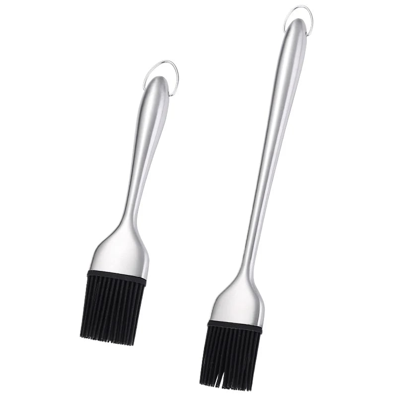 Silicone BBQ Basting Brush, Long or Short Style, 2-Set - 2set