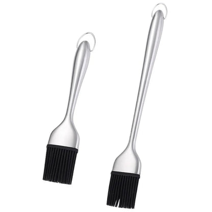 Silicone BBQ Basting Brush, Long or Short Style, 2-Set - 2set