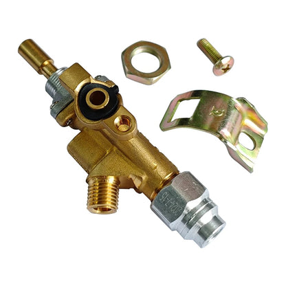 Brass Low-Pressure Gas Safety Valve for BBQ Grills, Solenoid Pilot, AI-FM010B