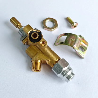 Brass Low-Pressure Gas Safety Valve for BBQ Grills, Solenoid Pilot, AI-FM010B