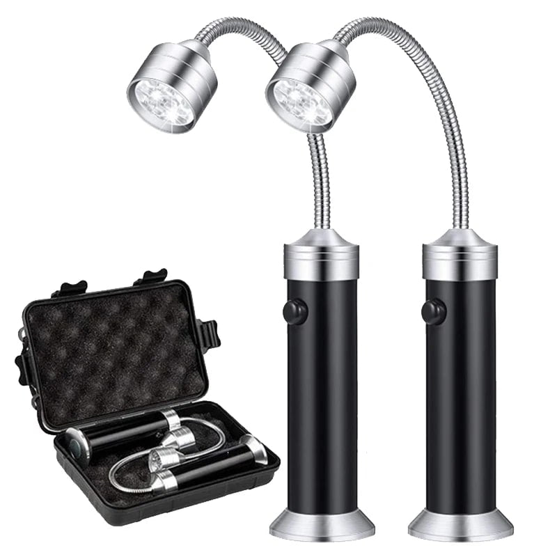 BBQ Grill Light, 9 LED, 360° Flexible Gooseneck, Magnetic Base, 75 Lumens, Black