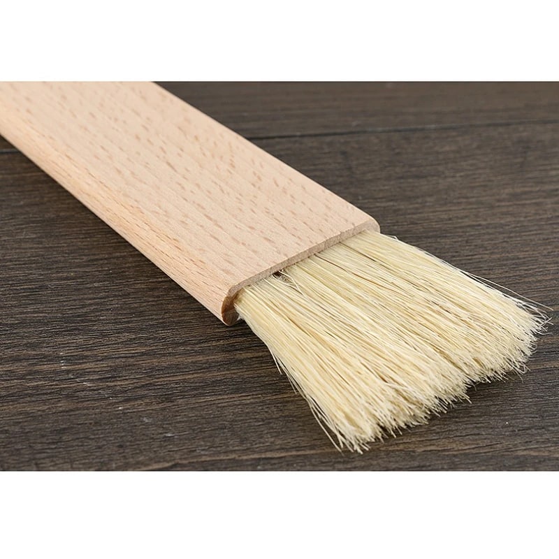 BBQ Basting Brushes 2 Pack, Wooden Handles, Pig Hair Bristles, 18.5cm