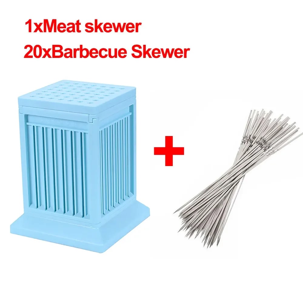 49-Hole BBQ Meat Skewer Maker Tool Box, 18 x 13.8 x 11 cm - 1 set