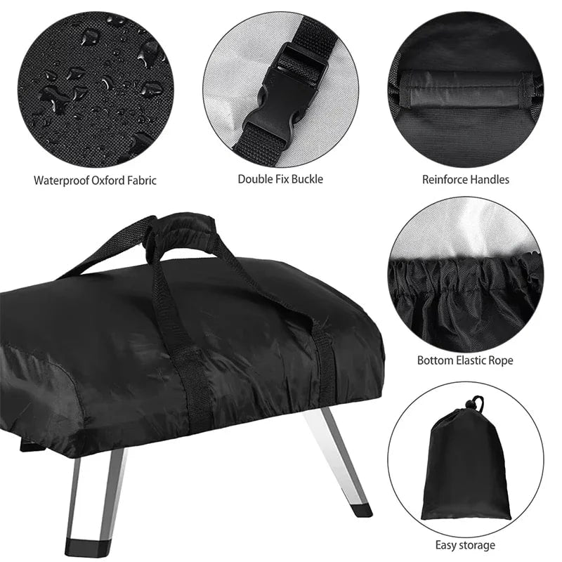 Pizza Oven Cover for Koda 12 and Koda 16, Black 210D Oxford Fabric