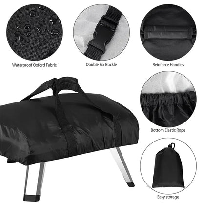 Pizza Oven Cover for Koda 12 and Koda 16, Black 210D Oxford Fabric