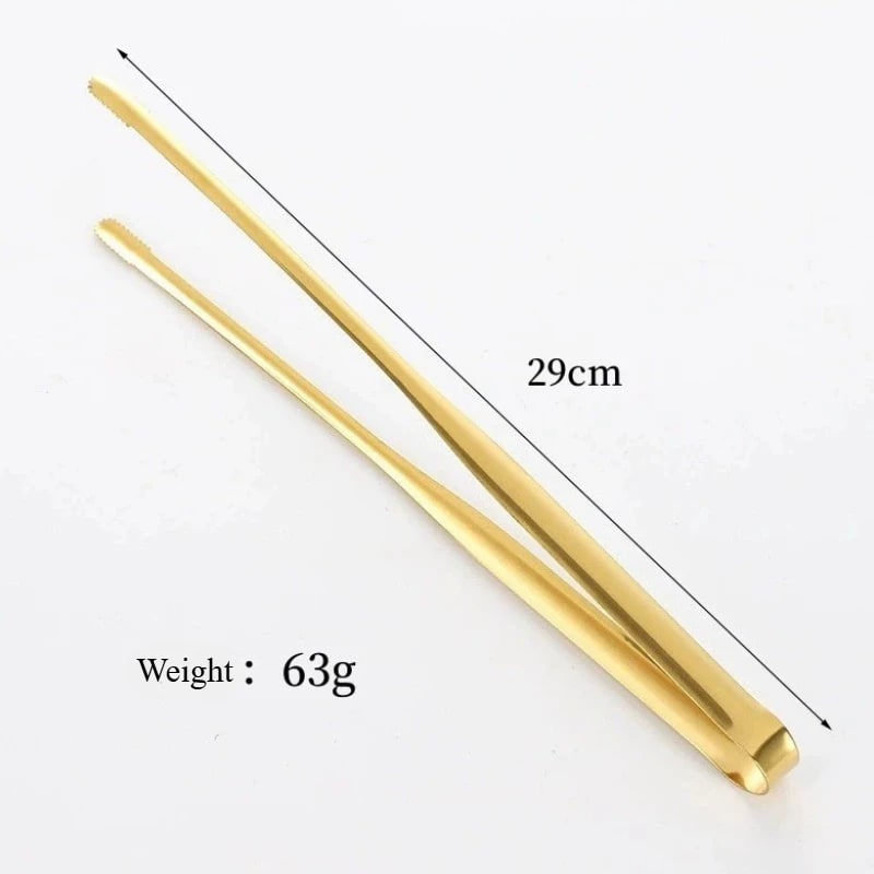 304 Stainless Steel BBQ Tongs with Serrated Food-Gripping Ends