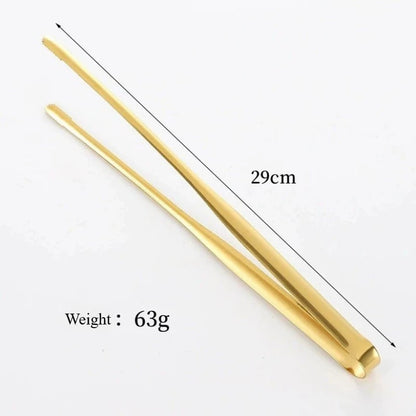 304 Stainless Steel BBQ Tongs with Serrated Food-Gripping Ends