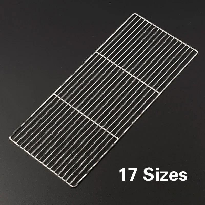 Metal BBQ Grill Rack Mesh Grate, 17 Sizes for Cooking, Baking and Barbecue