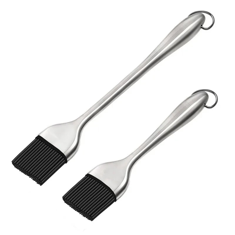 Stainless Steel BBQ Basting Brush, Long or Short Pastry Brush