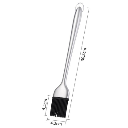 Stainless Steel BBQ Basting Brush, Long or Short Pastry Brush - long