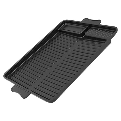 ROSENICE Black Rectangular Non-Stick Grill Plate, 38 x 26 cm