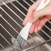 V-Shaped BBQ Cleaning Brush with Scraper, 17cm Plastic Grill Brush