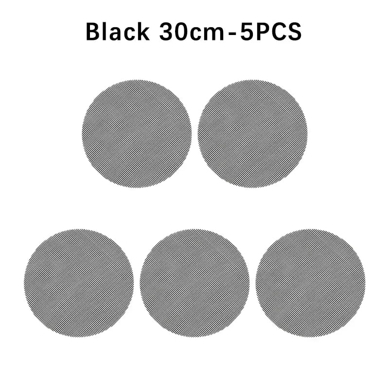 PTFE Fibreglass BBQ Grill Mat, Non-Stick Mesh Liner, 30 x 40cm, 36 x 42cm or 40cm Round - Round C-5PCS