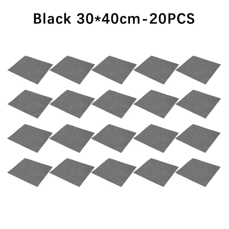 PTFE Fibreglass BBQ Grill Mat, Non-Stick Mesh Liner, 30 x 40cm, 36 x 42cm or 40cm Round - Quadrate B-20PCS