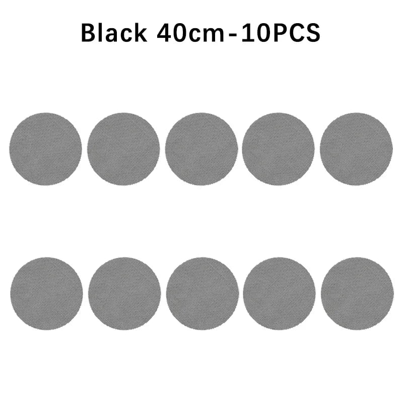 PTFE Fibreglass BBQ Grill Mat, Non-Stick Mesh Liner, 30 x 40cm, 36 x 42cm or 40cm Round - Round A-10PCS