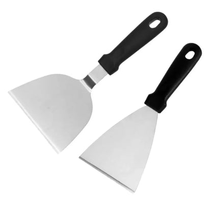 Stainless Steel BBQ Griddle Spatula Hamburger Scraper, Multiple Pack Sizes