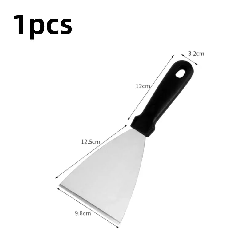 Stainless Steel BBQ Griddle Spatula Hamburger Scraper, Multiple Pack Sizes - A-1pcs