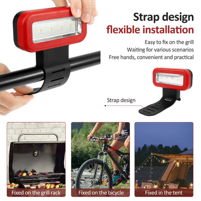 Adjustable Brightness LED Grill Light with Strap, 30%, 50% and 100% Settings