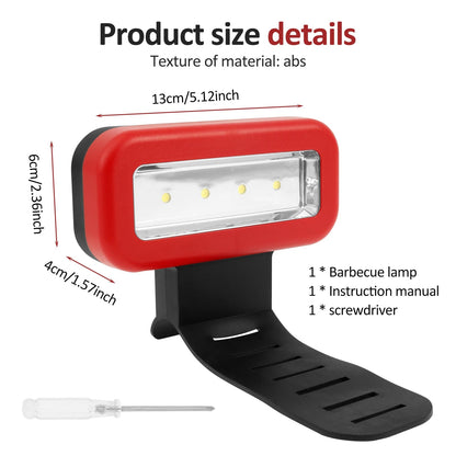 Adjustable Brightness LED Grill Light with Strap, 30%, 50% and 100% Settings