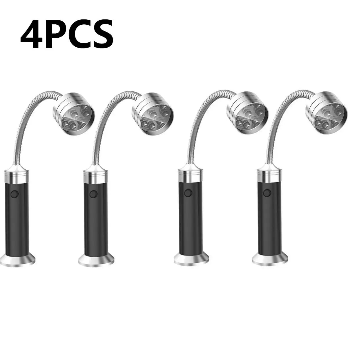 Adjustable Brightness LED Grill Light with Strap, 30%, 50% and 100% Settings - 4PCS