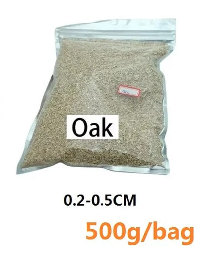 500g Natural Wood Chips, Pellets or Sawdust for Cold Smoke Generators and Smoking Boxes - Oak chips 0.5cm