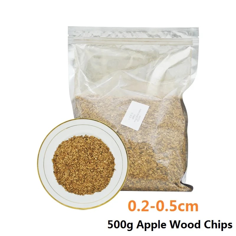 500g Natural Wood Chips, Pellets or Sawdust for Cold Smoke Generators and Smoking Boxes - Appple chips 0.5cm