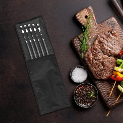 BBQ Tool Storage Bag, 60 x 24 cm Black Oxford Cloth Skewer Case