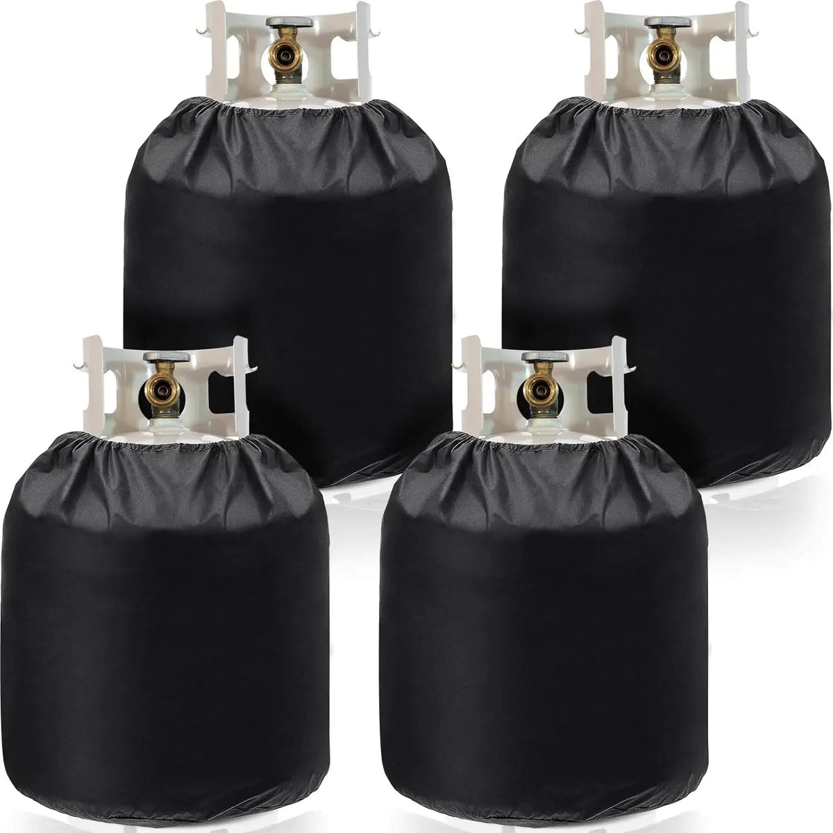 Black Oxford Cloth Propane Gas Bottle Cover, Waterproof Outdoor Tank Cover