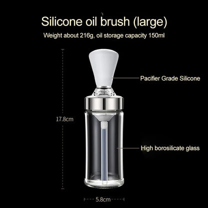 Silicone Oil Brush Dispenser for Barbecue, Baking and Pancakes, 135ml or 150ml - 150ML