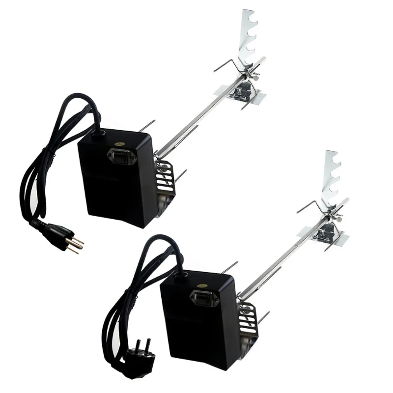 Automatic Grill Rotisserie Kit with 4W Motor, Stainless Steel Spit and EU or US Plug