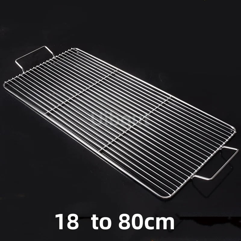 Metal BBQ Grill Grate with Two Handles, Multiple Sizes