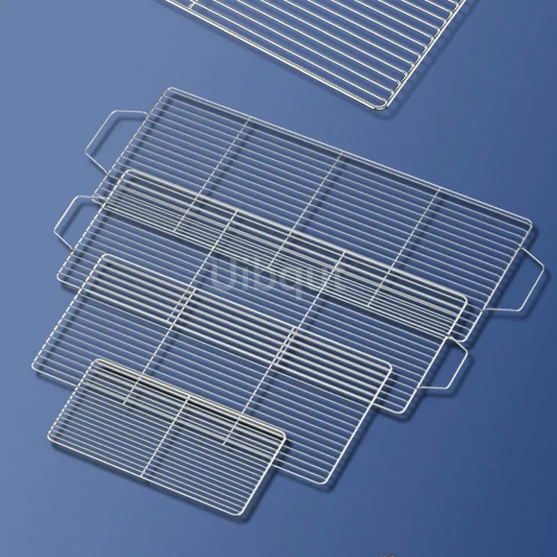 Metal BBQ Grill Grate with Two Handles, Multiple Sizes