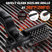 Electric Rotary BBQ Grill Brush with Stainless Steel Head, 3 Speeds and USB-C Charging