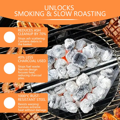 2-Piece Metal Charcoal Baskets for Weber 22-Inch Charcoal Grills