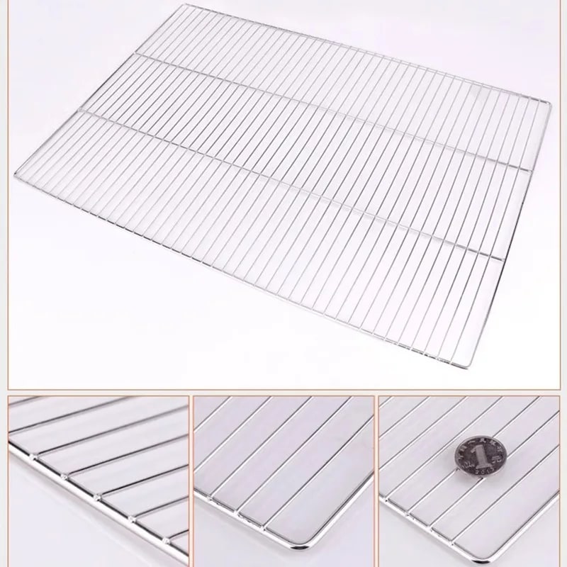 Stainless Steel BBQ Grill Mesh Rack, 40 x 25 cm or 45 x 30 cm