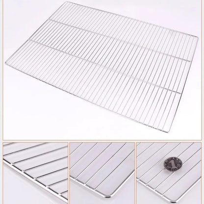Stainless Steel BBQ Grill Mesh Rack, 40 x 25 cm or 45 x 30 cm