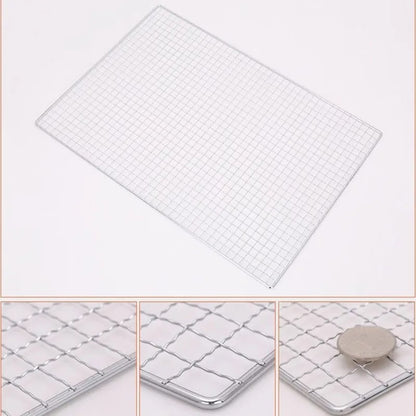 Stainless Steel BBQ Grill Mesh Rack, 40 x 25 cm or 45 x 30 cm