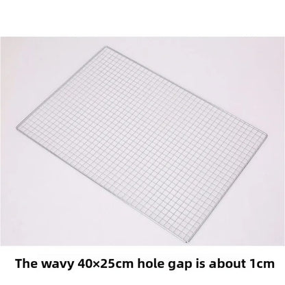 Stainless Steel BBQ Grill Mesh Rack, 40 x 25 cm or 45 x 30 cm - 40x25cm