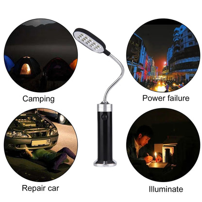 Magnetic LED BBQ Grill Light, 360° Adjustable Flexible Neck, 28.5cm, Black, Purple or Blue