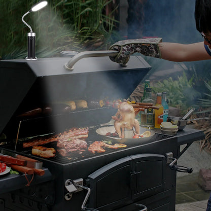 Magnetic LED BBQ Grill Light, 360° Adjustable Flexible Neck, 28.5cm, Black, Purple or Blue