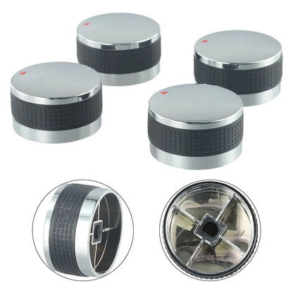 4-Pack Grill Control Knobs, Plastic BBQ Gas Stove Replacement, 50mm or 58mm