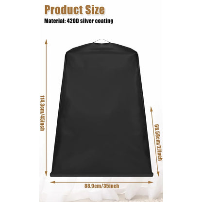 Pizza Oven Cover for Ninja OO101 Woodfire 8-in-1, Waterproof 420D Oxford Cloth, Black