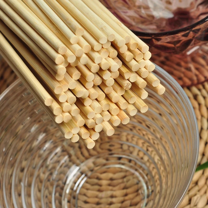 Wooden BBQ Skewers 50cm x 5mm, Disposable Long Grill Sticks, 100 or 200 Pack