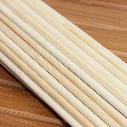 Wooden BBQ Skewers 50cm x 5mm, Disposable Long Grill Sticks, 100 or 200 Pack
